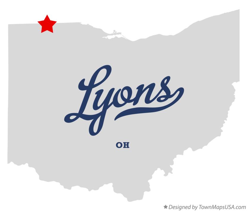 Map of Lyons Ohio OH