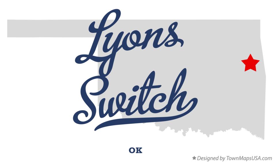 Map of Lyons Switch Oklahoma OK