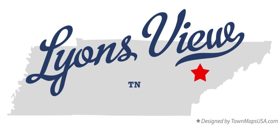 Map of Lyons View Tennessee TN