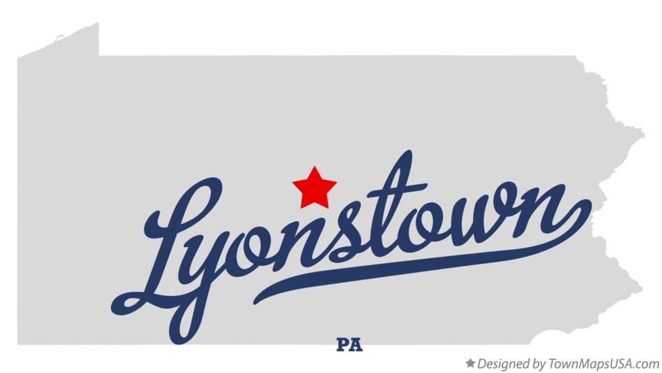Map of Lyonstown Pennsylvania PA