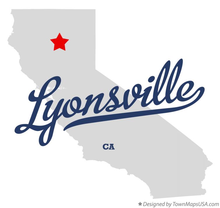 Map of Lyonsville California CA