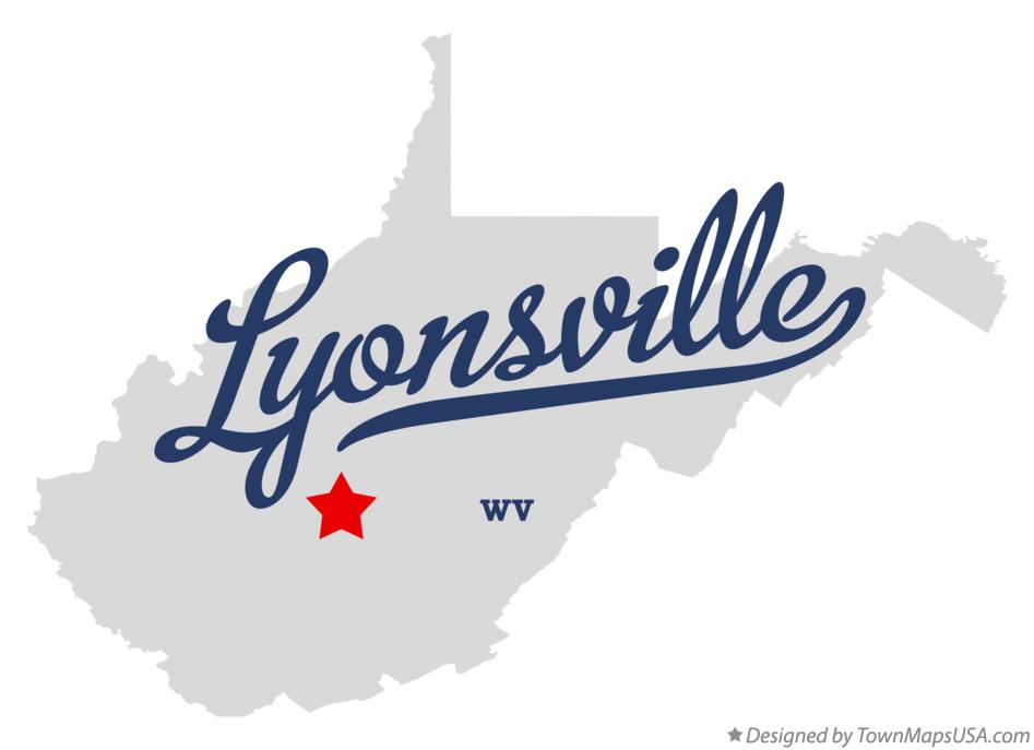 Map of Lyonsville West Virginia WV