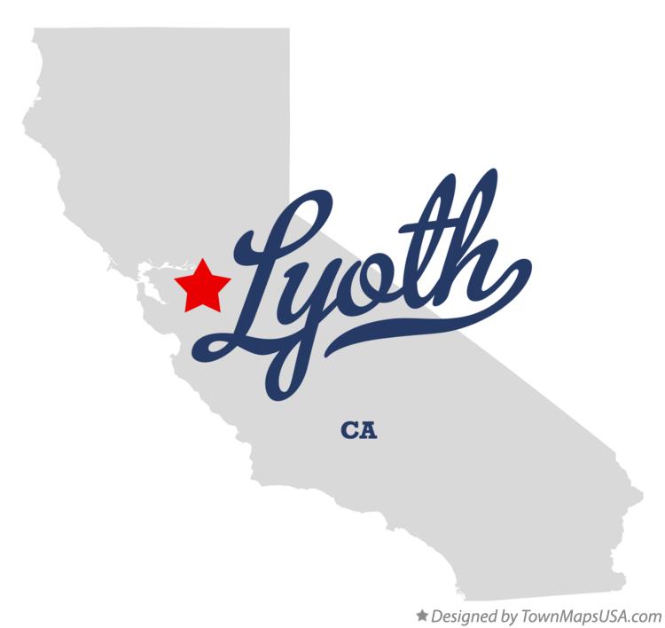 Map of Lyoth California CA