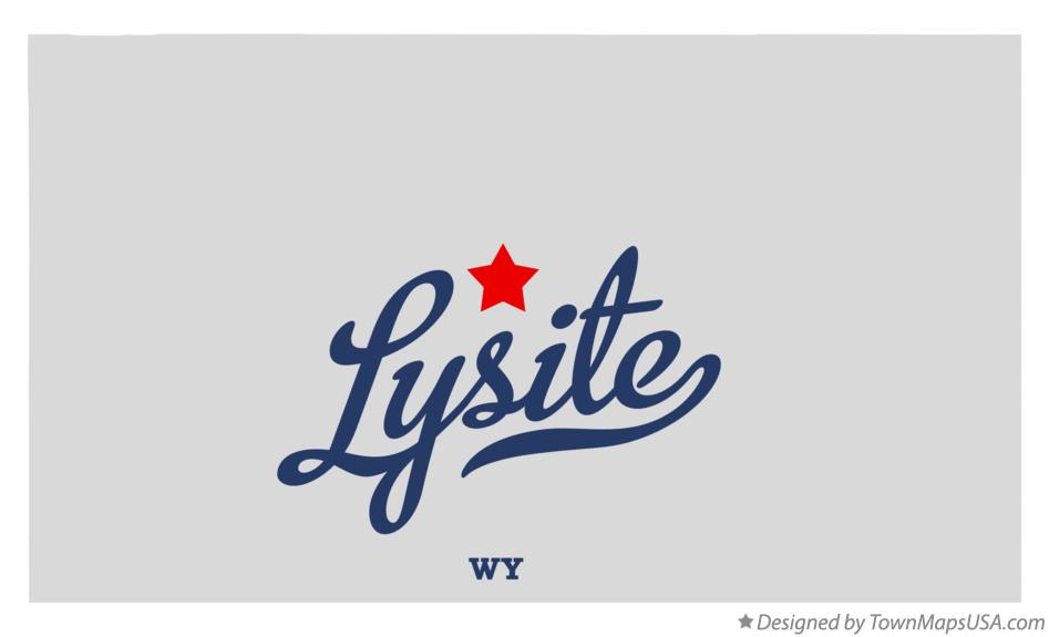 Map of Lysite Wyoming WY