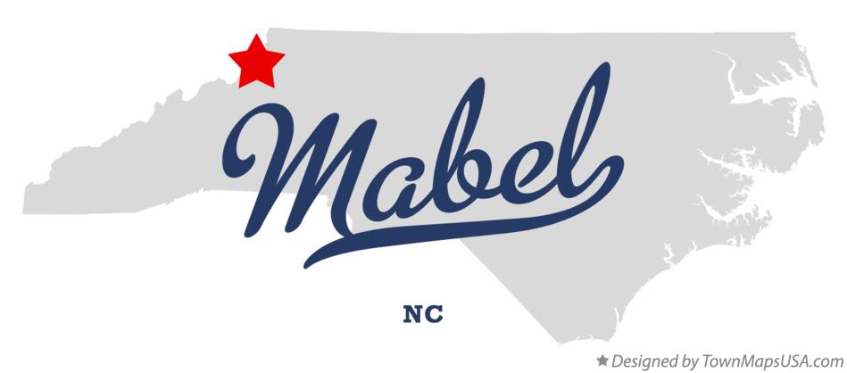 Map of Mabel North Carolina NC