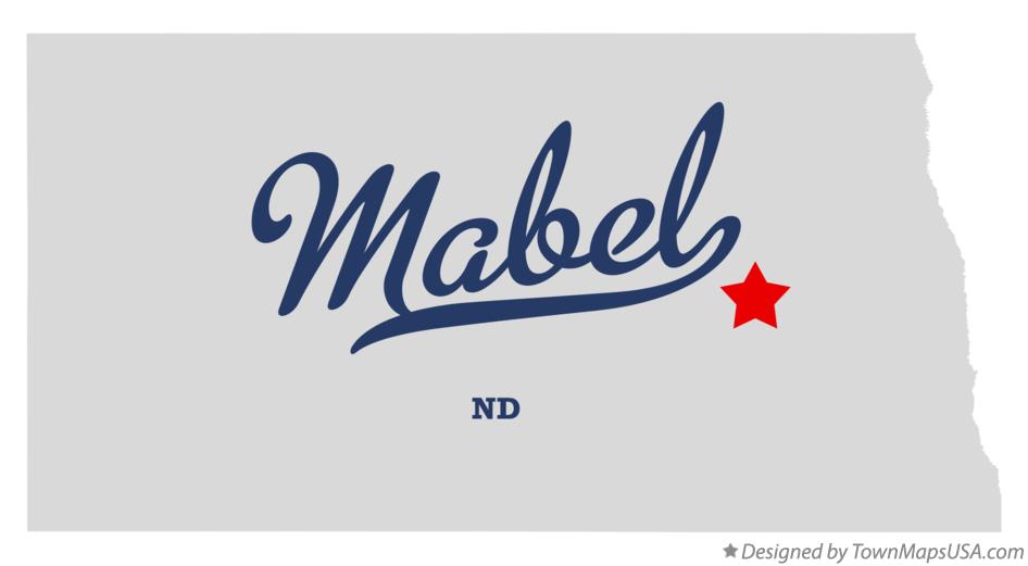Map of Mabel North Dakota ND