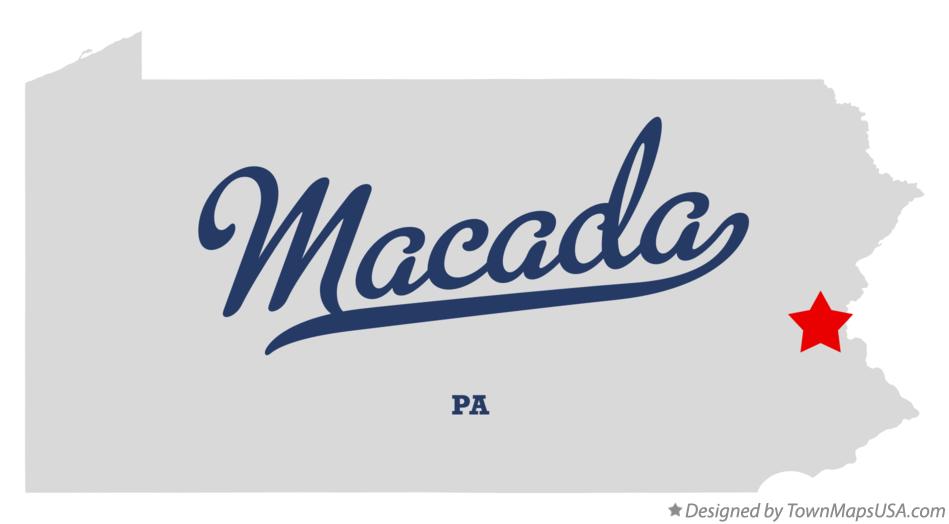 Map of Macada Pennsylvania PA