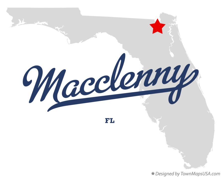 Map of Macclenny Florida FL