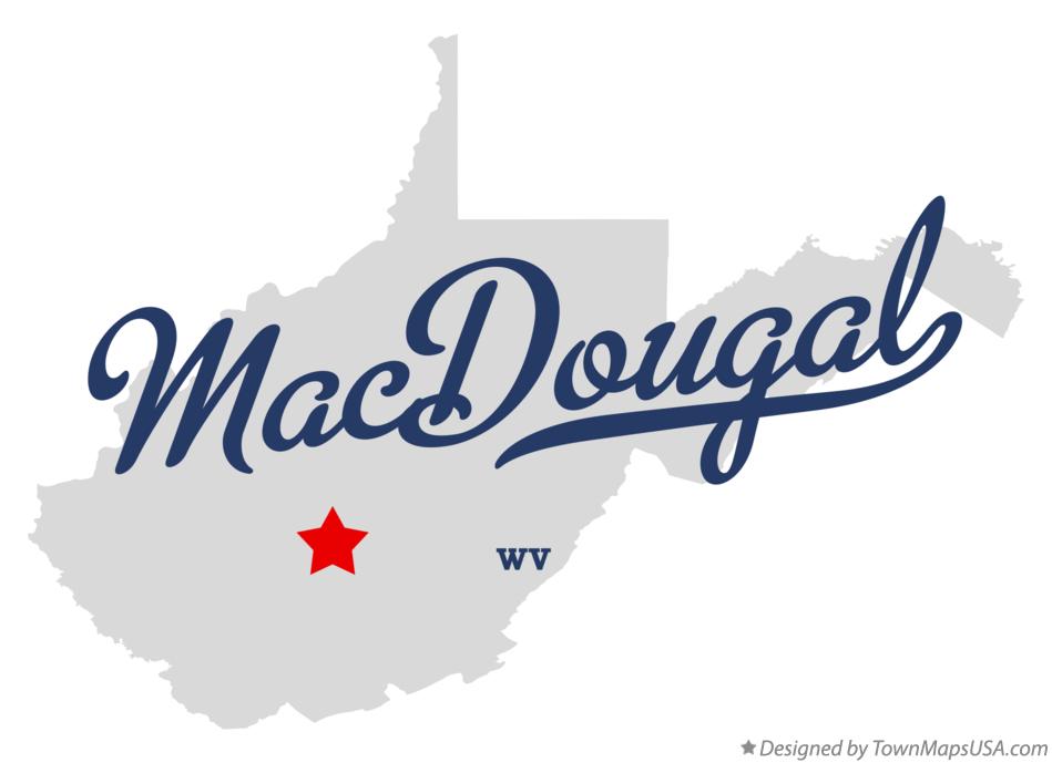 Map of MacDougal West Virginia WV
