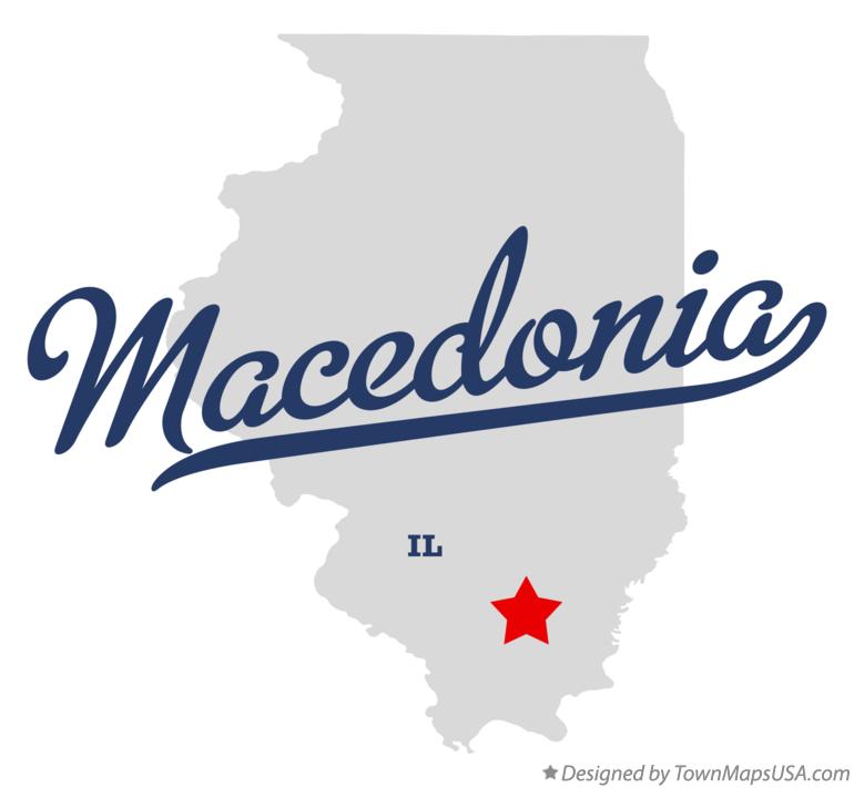 Map of Macedonia Illinois IL