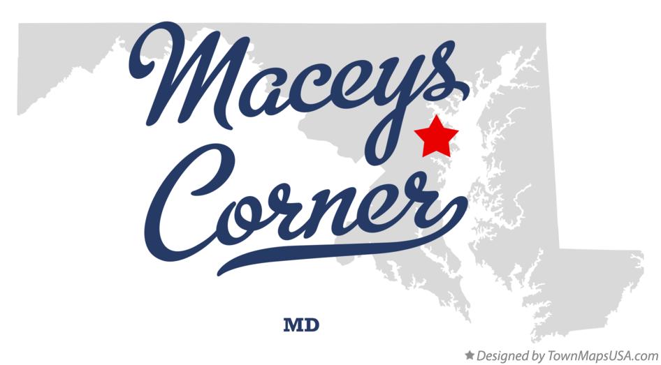 Map of Maceys Corner Maryland MD