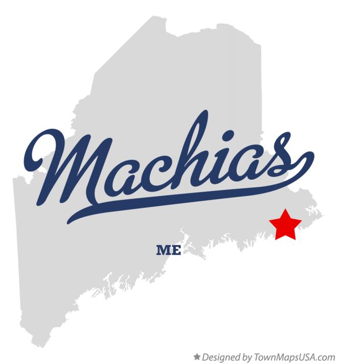 Map of Machias Maine ME