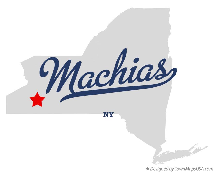 Map of Machias New York NY