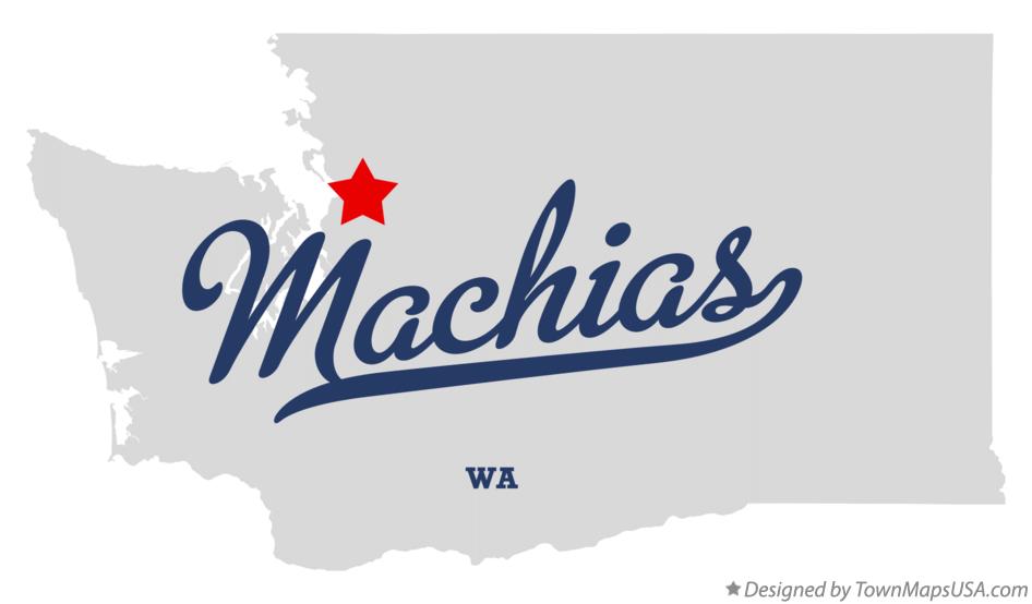 Map of Machias Washington WA
