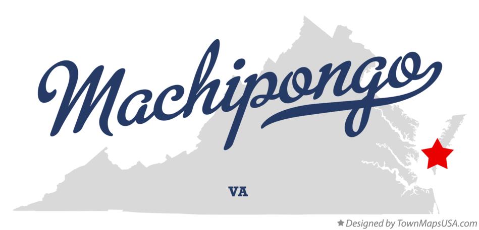 Map of Machipongo Virginia VA