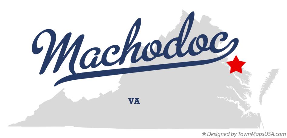 Map of Machodoc Virginia VA