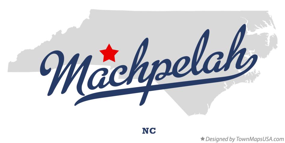Map of Machpelah North Carolina NC