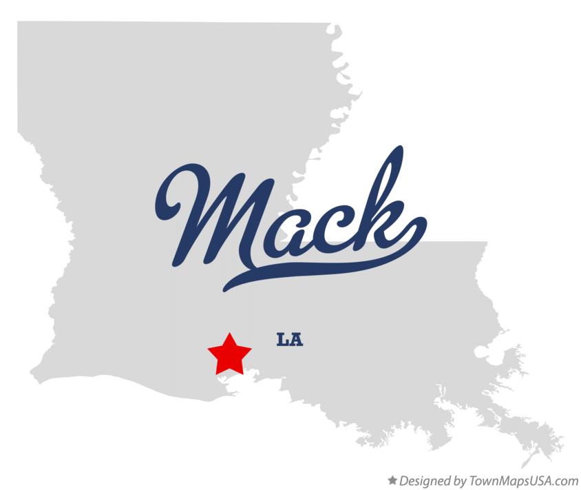 Map of Mack Louisiana LA