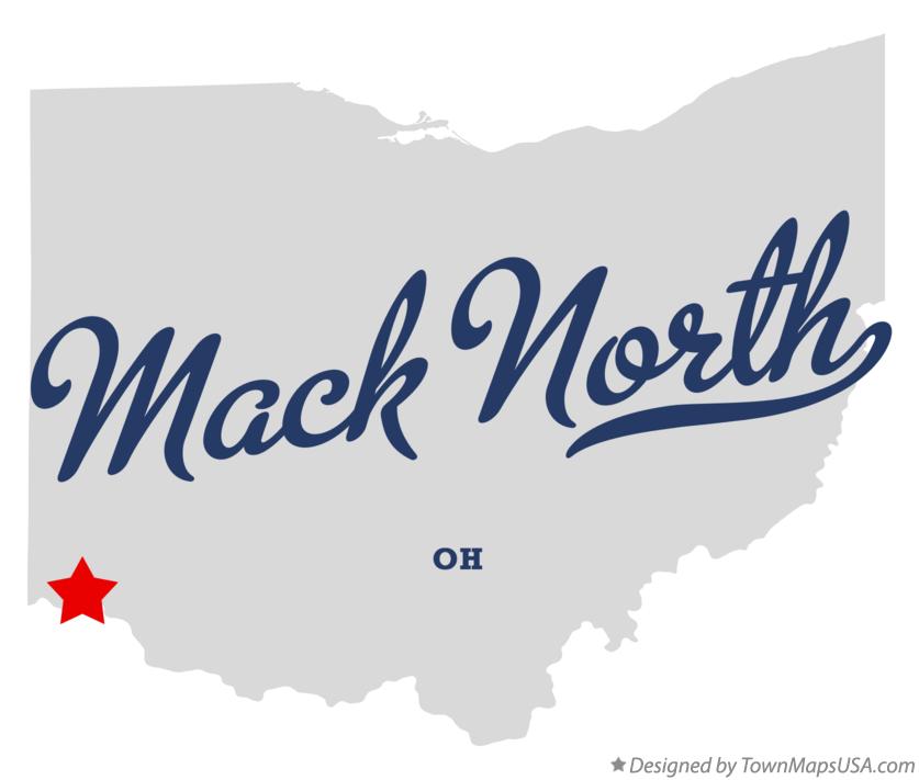 Map of Mack North Ohio OH