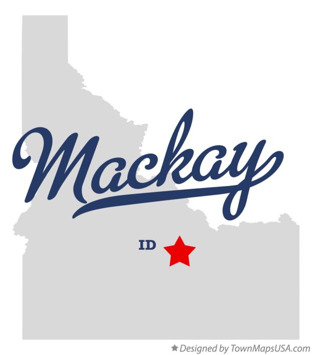 Map of Mackay Idaho ID