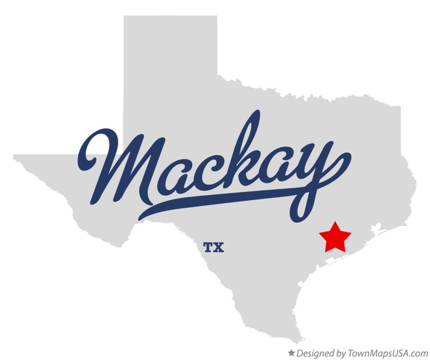 Map of Mackay Texas TX