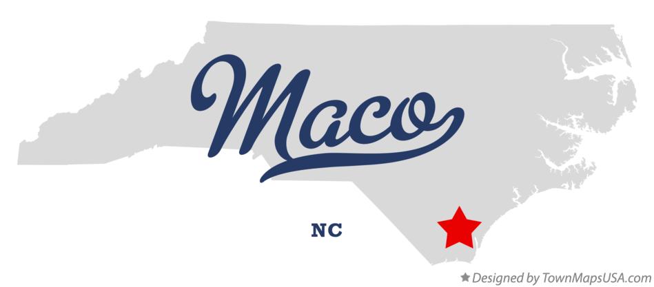 Map of Maco North Carolina NC