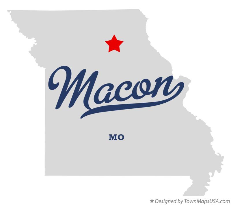 Map of Macon Missouri MO