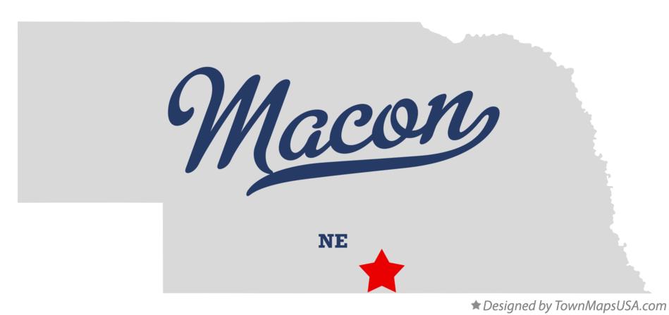 Map of Macon Nebraska NE