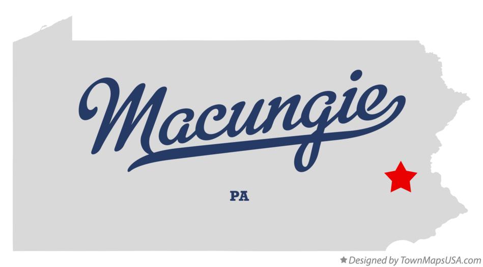 Map of Macungie Pennsylvania PA