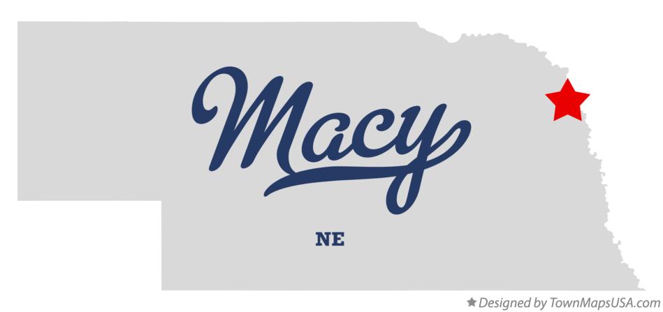 Map of Macy Nebraska NE