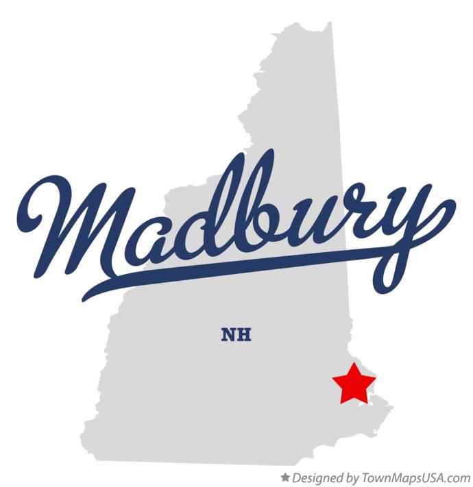 Map of Madbury New Hampshire NH