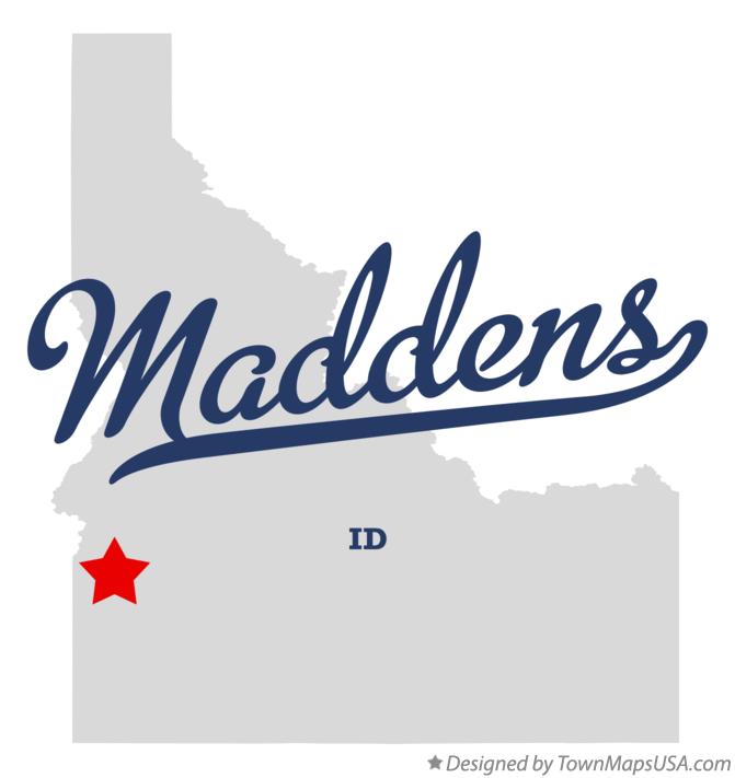 Map of Maddens Idaho ID