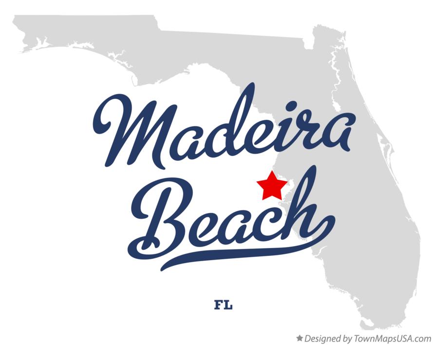 Map of Madeira Beach Florida FL