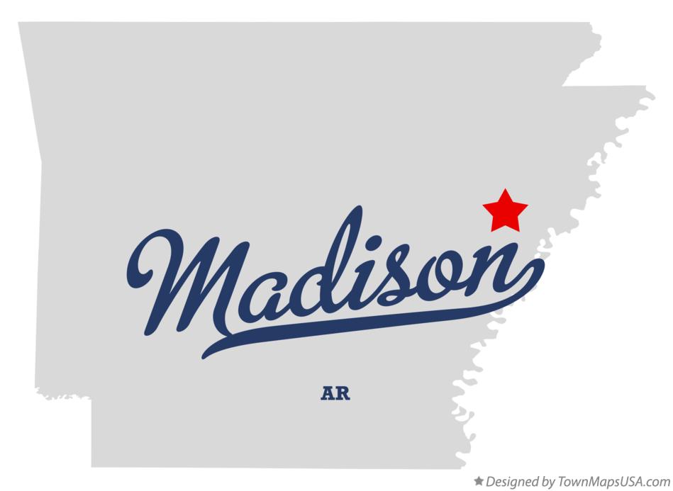 Map of Madison Arkansas AR