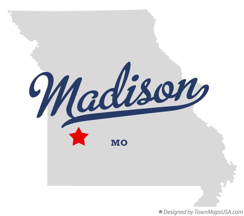 Map of Madison Missouri MO