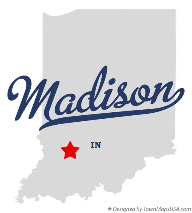 Map of Madison Indiana IN