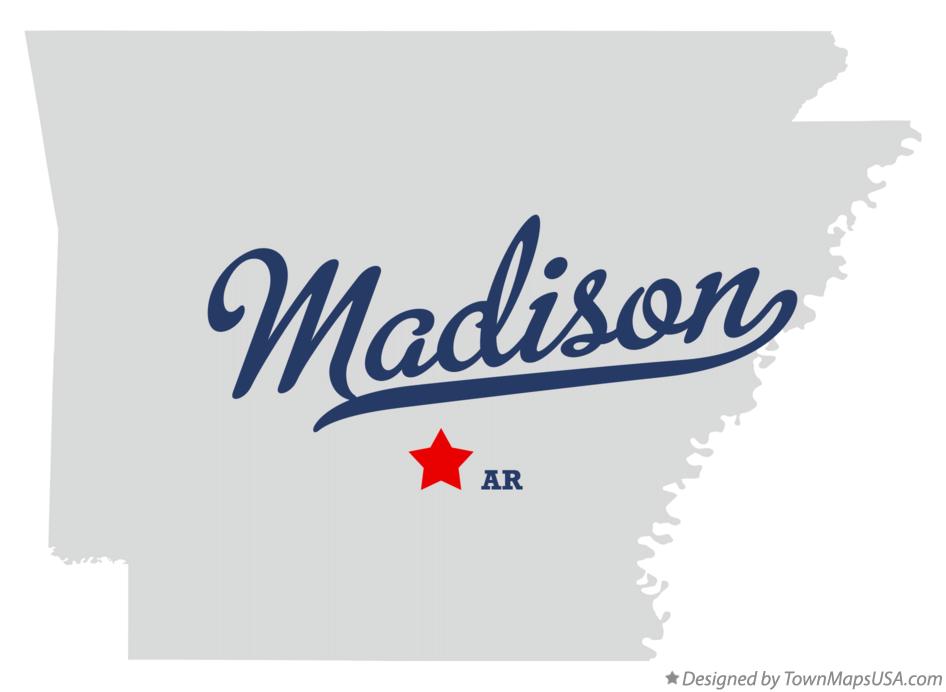 Map of Madison Arkansas AR