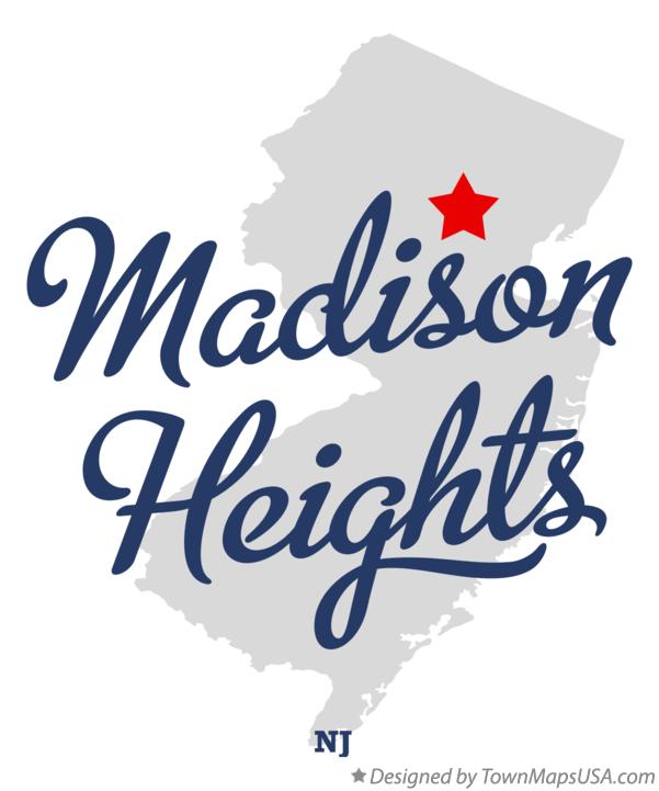 Map of Madison Heights New Jersey NJ