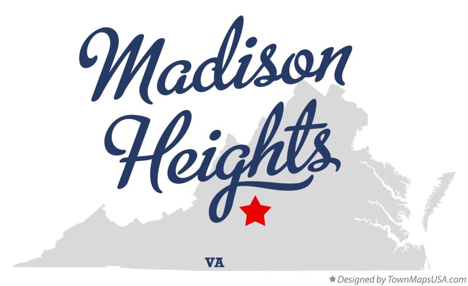 Map of Madison Heights Virginia VA