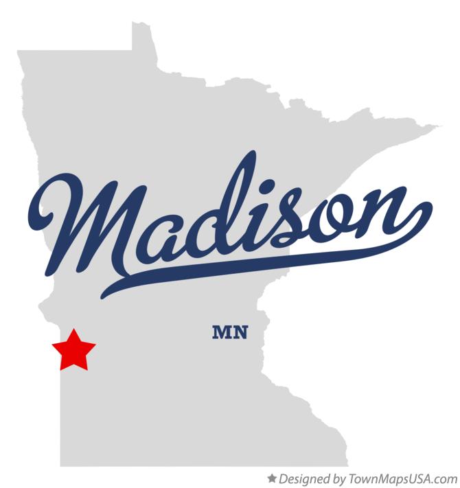 Map of Madison Minnesota MN