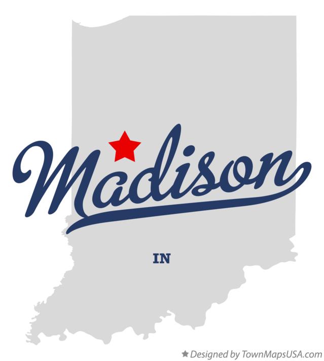 Map of Madison Indiana IN