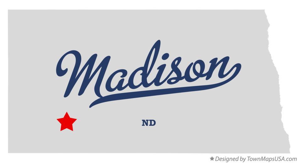 Map of Madison North Dakota ND