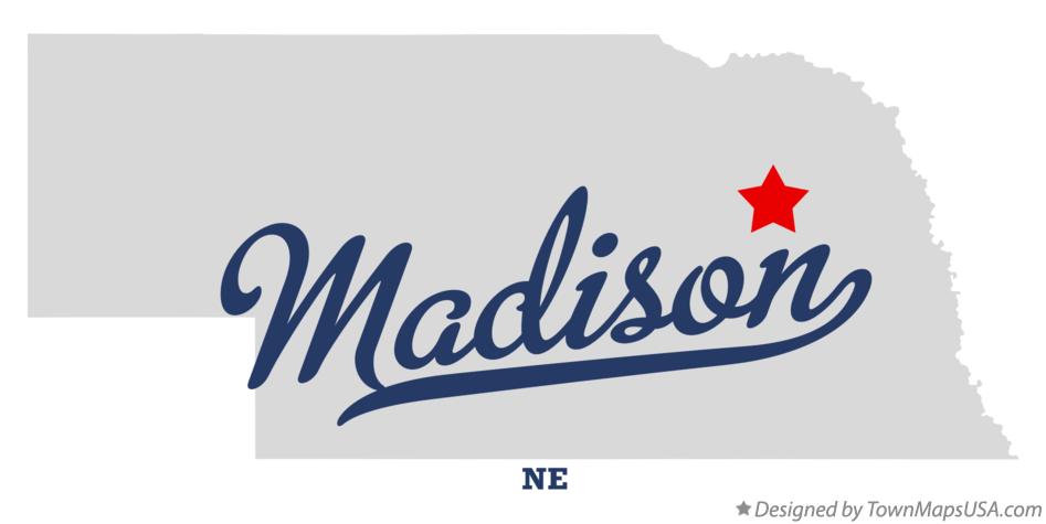 Map of Madison Nebraska NE