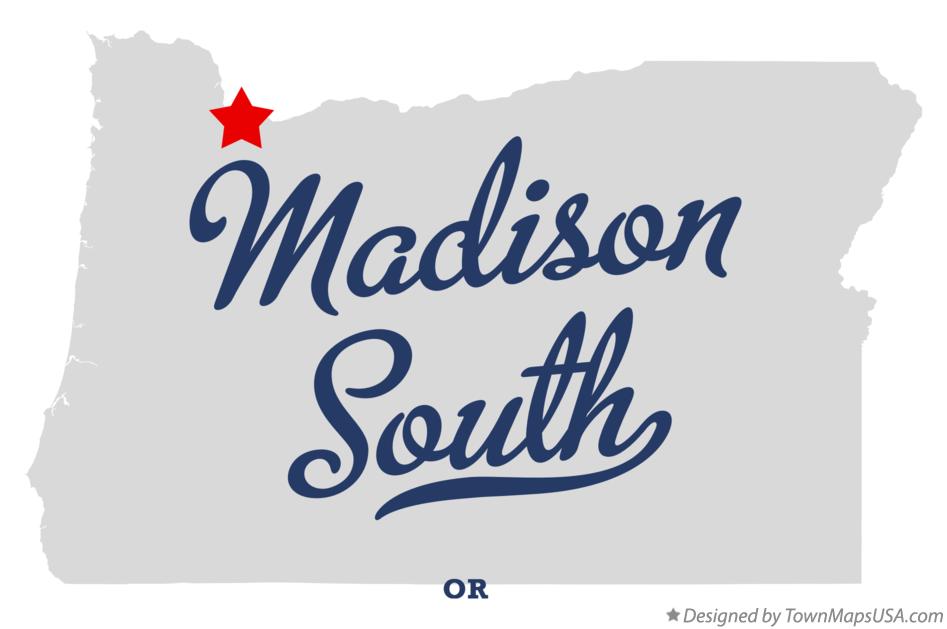 Map of Madison South Oregon OR