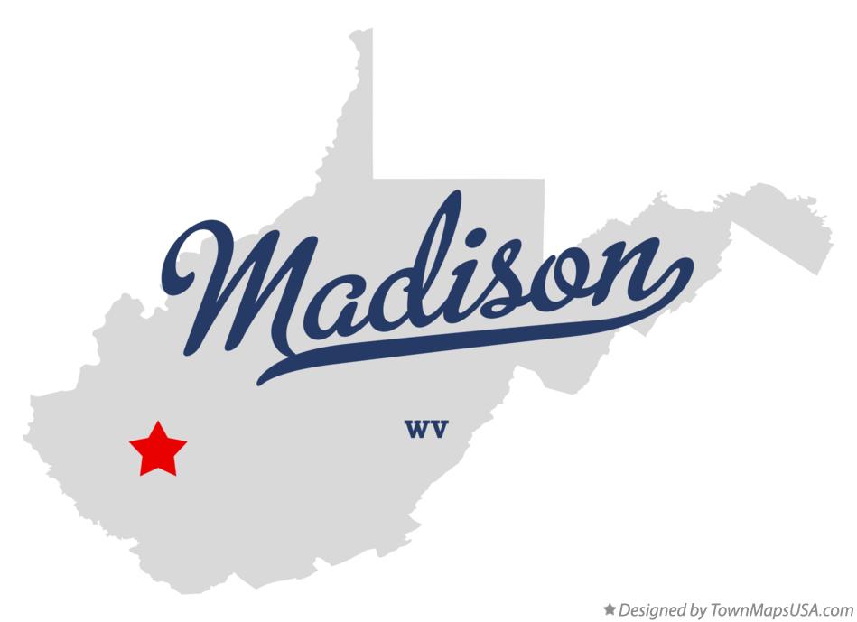 Map of Madison West Virginia WV