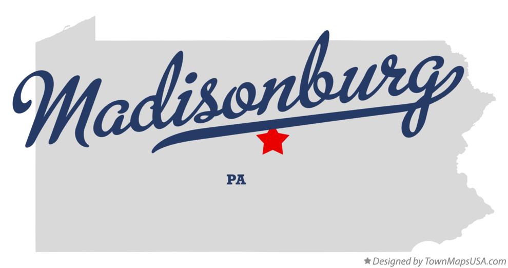Map of Madisonburg Pennsylvania PA