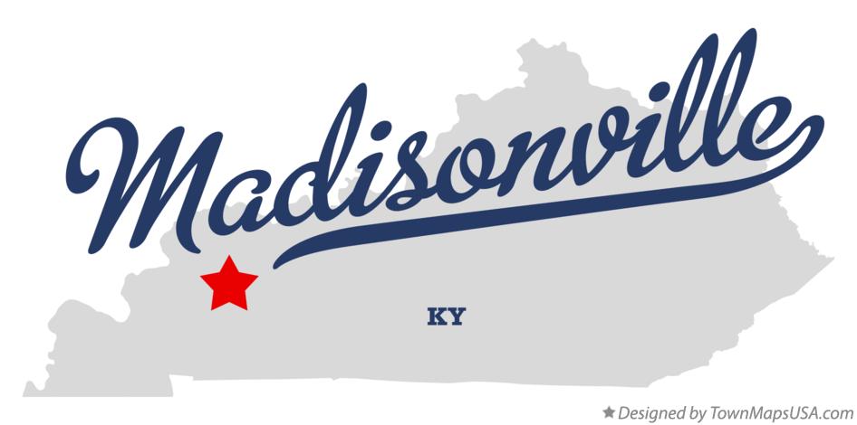 Map of Madisonville Kentucky KY