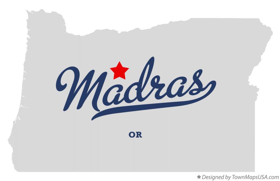 Map of Madras Oregon OR