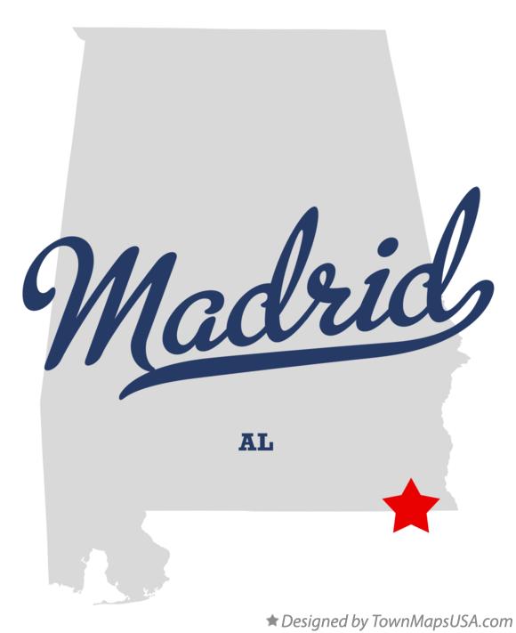 Map of Madrid Alabama AL
