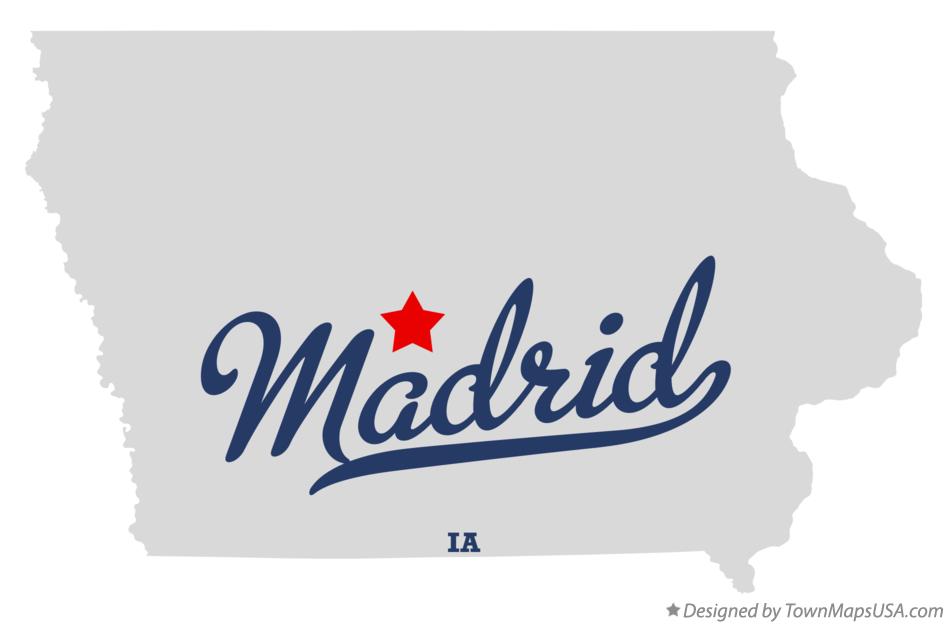 Map of Madrid Iowa IA